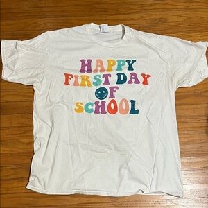 Happy First Day of School T-Shirt - White